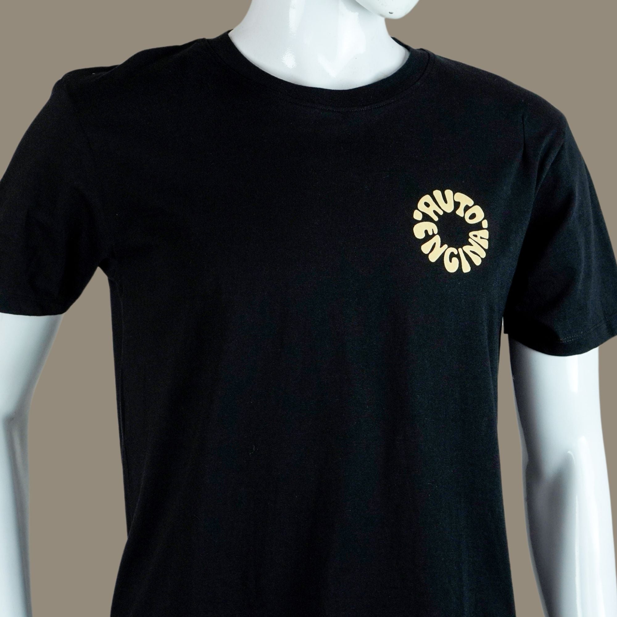 Beige Oil In The Blood Motorcycle T Shirt | Black | Engina Lifestyle