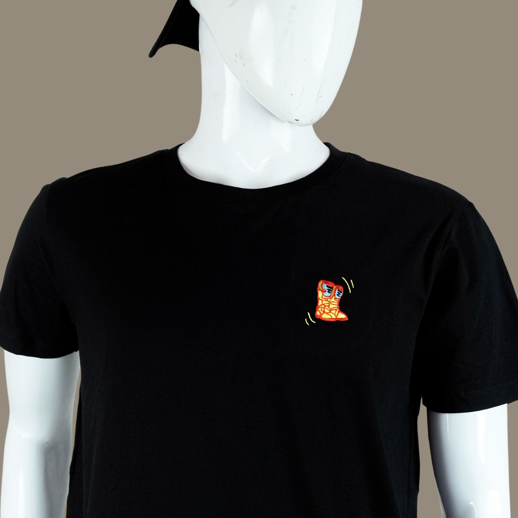Boots Embroidered Motorcycle T Shirt for Men | Black | Engina Lifestyle