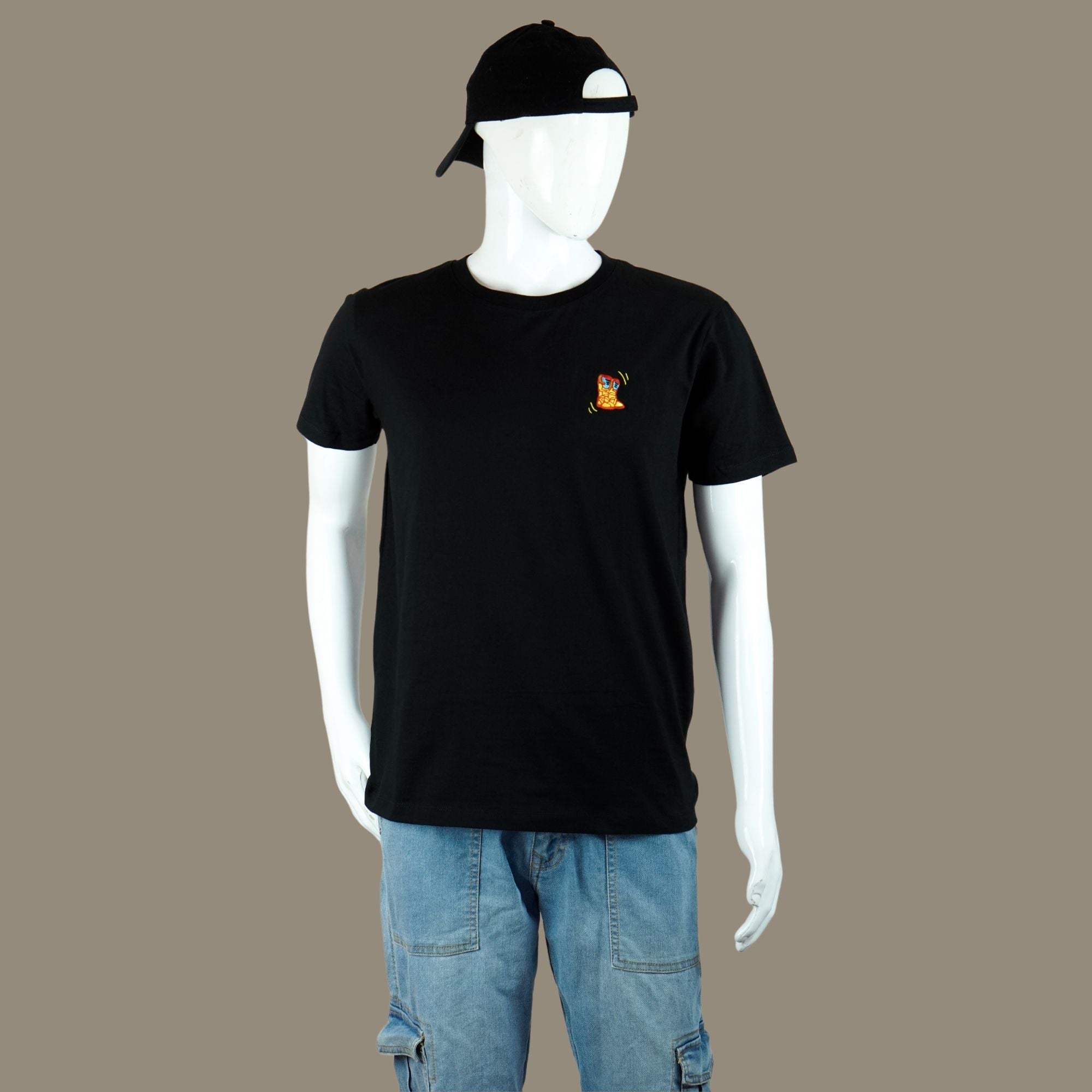 Boots Embroidered Motorcycle T Shirt for Men | Black | Engina Lifestyle