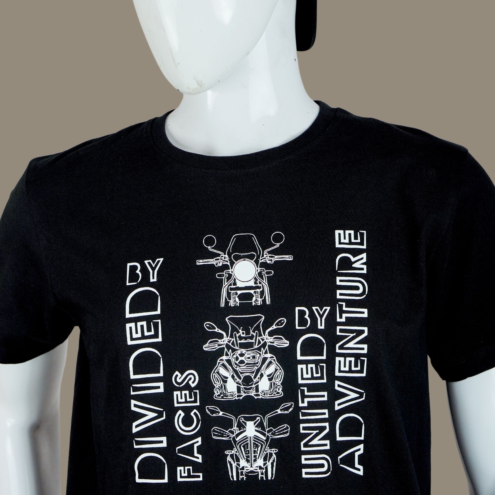 Adventure Faces Motorbike T Shirt for Men | Black | Engina Lifestyle