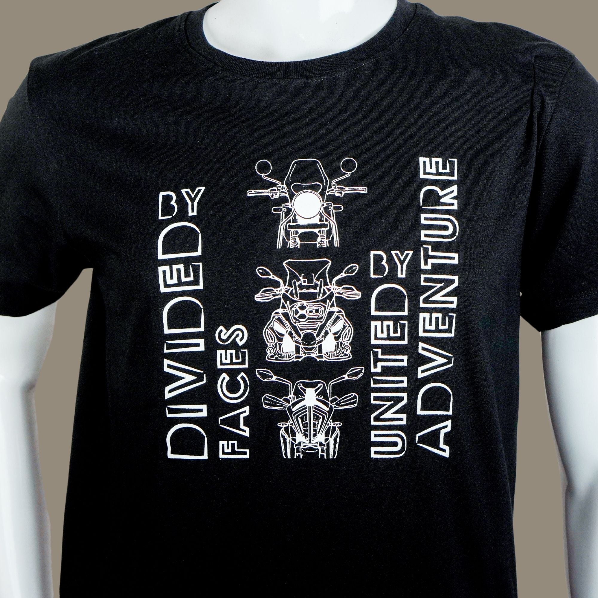 Adventure Faces Motorbike T Shirt for Men | Black | Engina Lifestyle