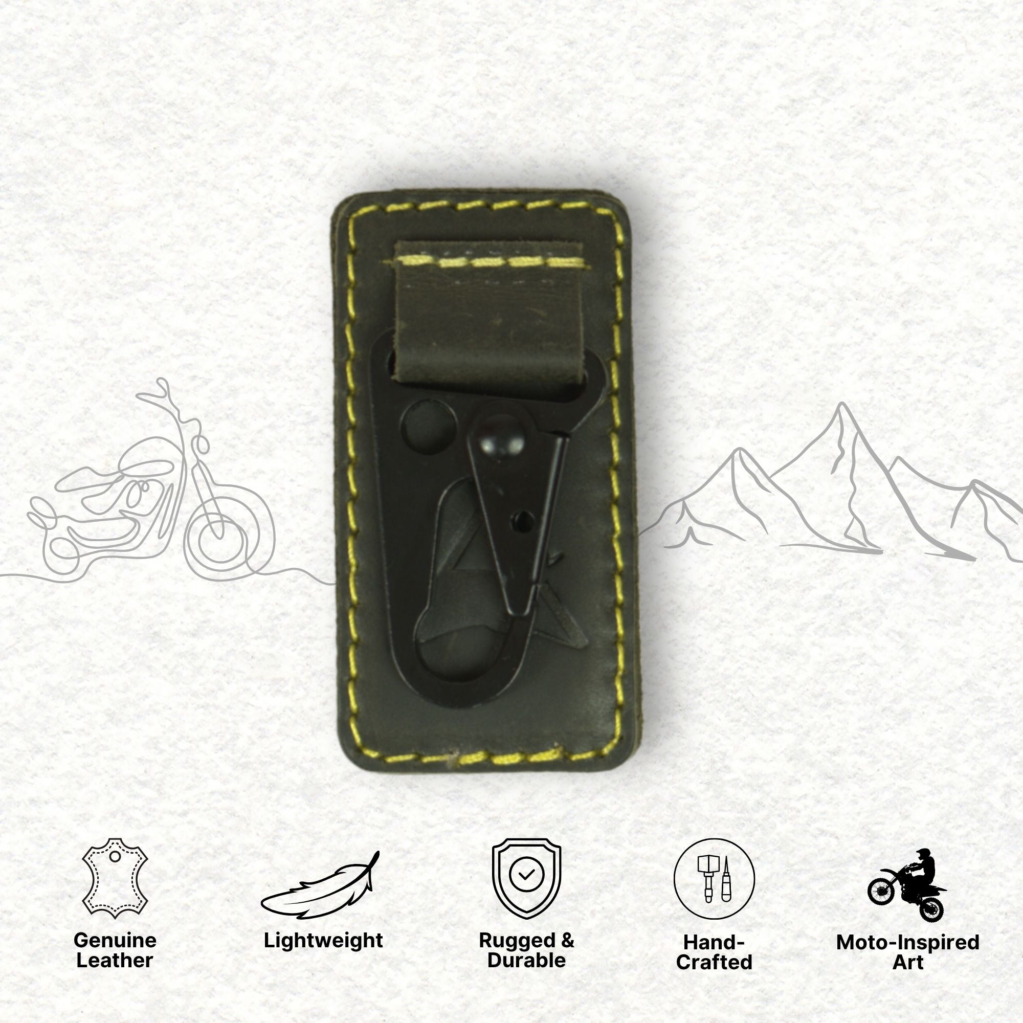 Rider's Clip Leather Key Chain Holder | Engina Lifestyle