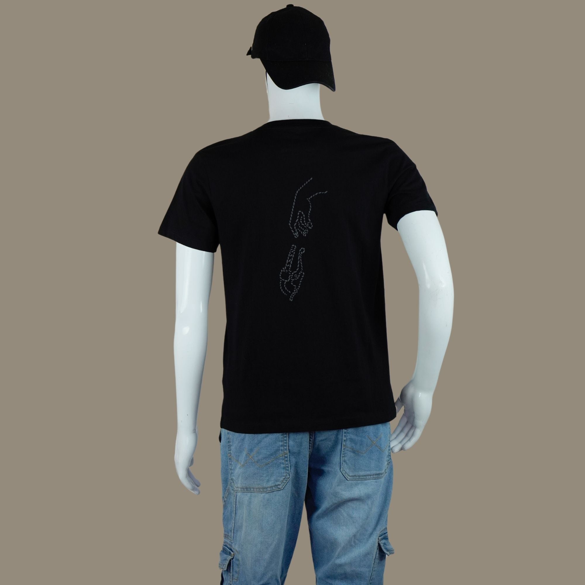 Hand Handle Biker T Shirt | Black | Engina Lifestyle