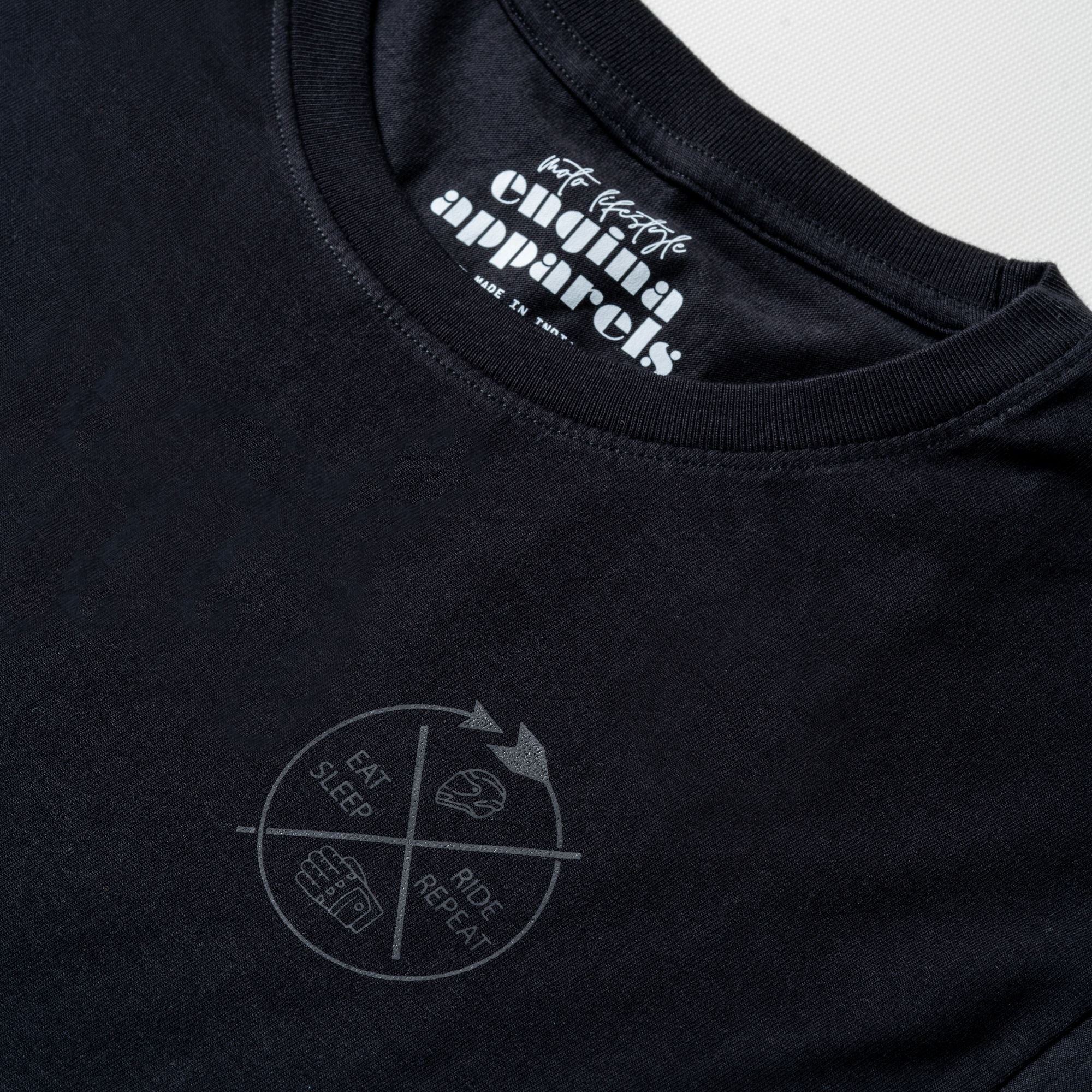 Hand Handle Biker T Shirt | Black | Engina Lifestyle
