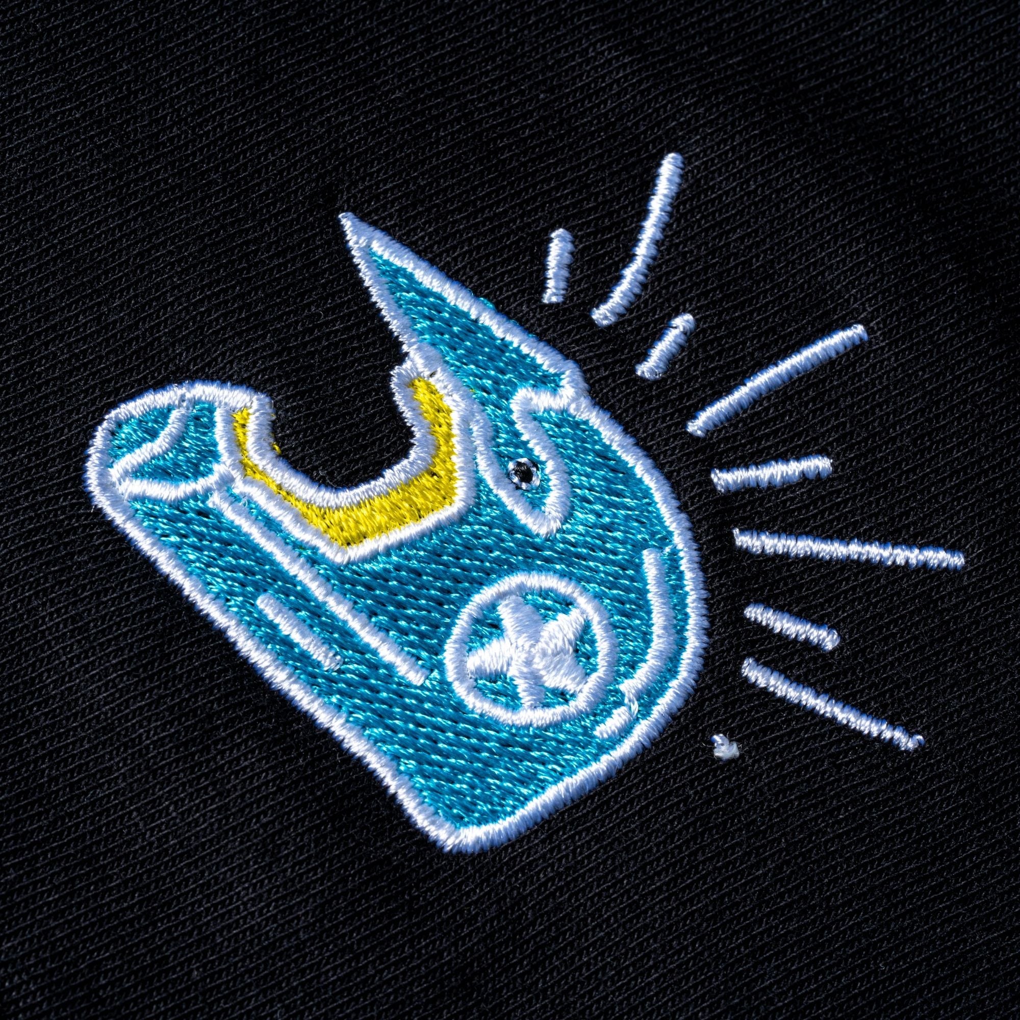 Helmet Embroidered Biker T-Shirt | Black | Engina Lifestyle