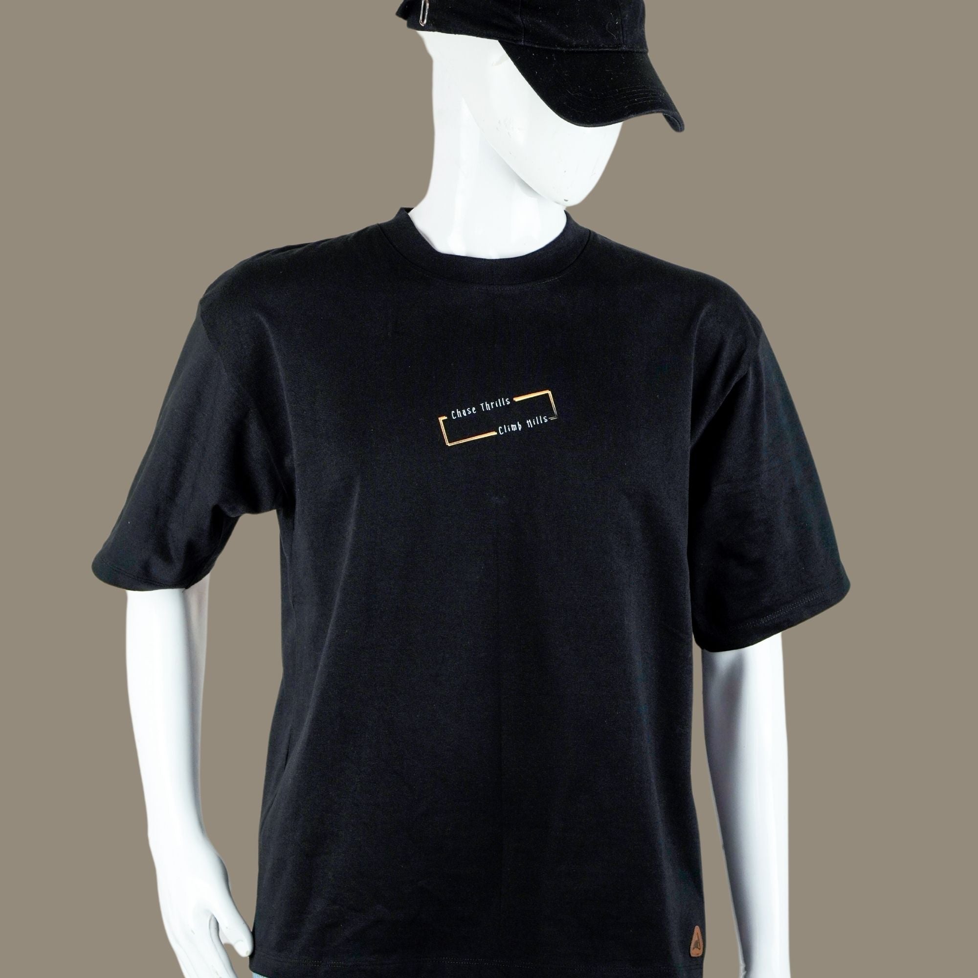 Hill Climb Oversized Biker T Shirt for Men | Black | Engina Lifestyle