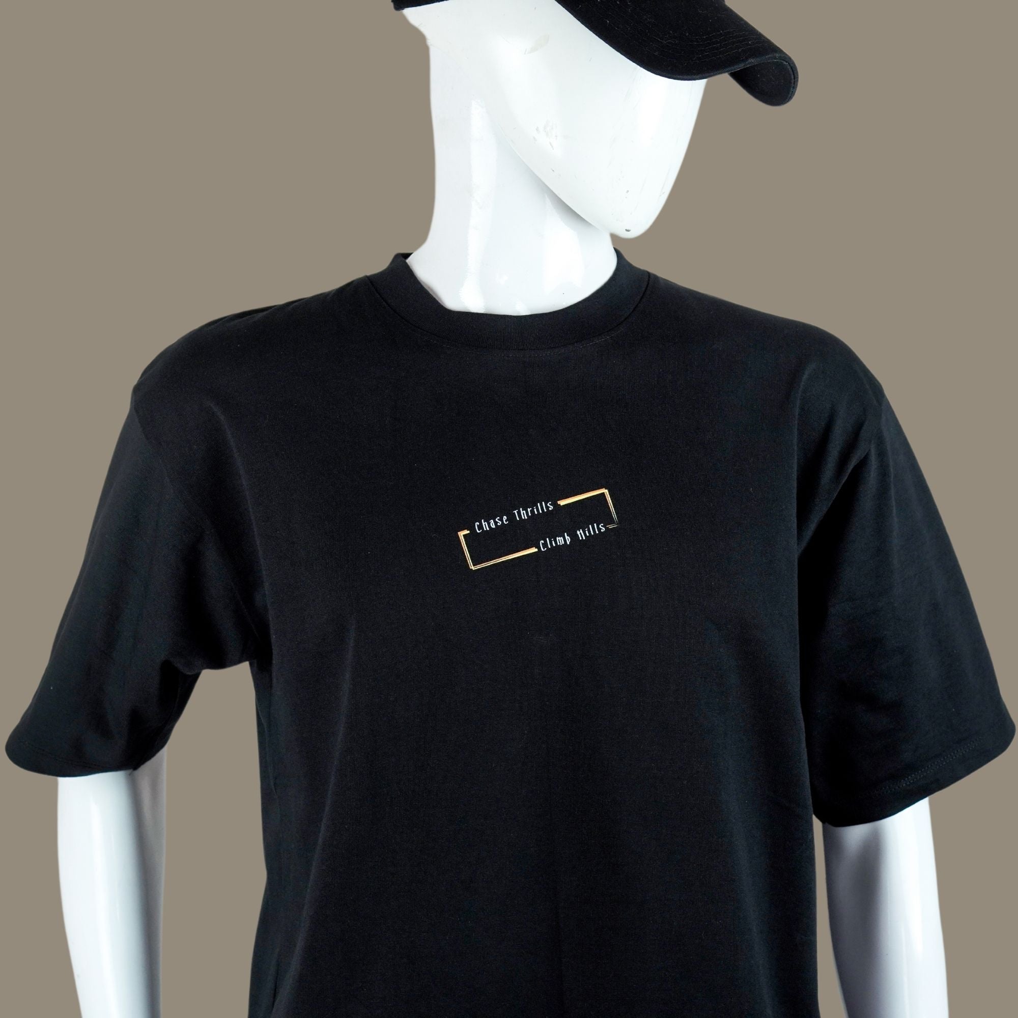 Hill Climb Oversized Biker T Shirt for Men | Black | Engina Lifestyle
