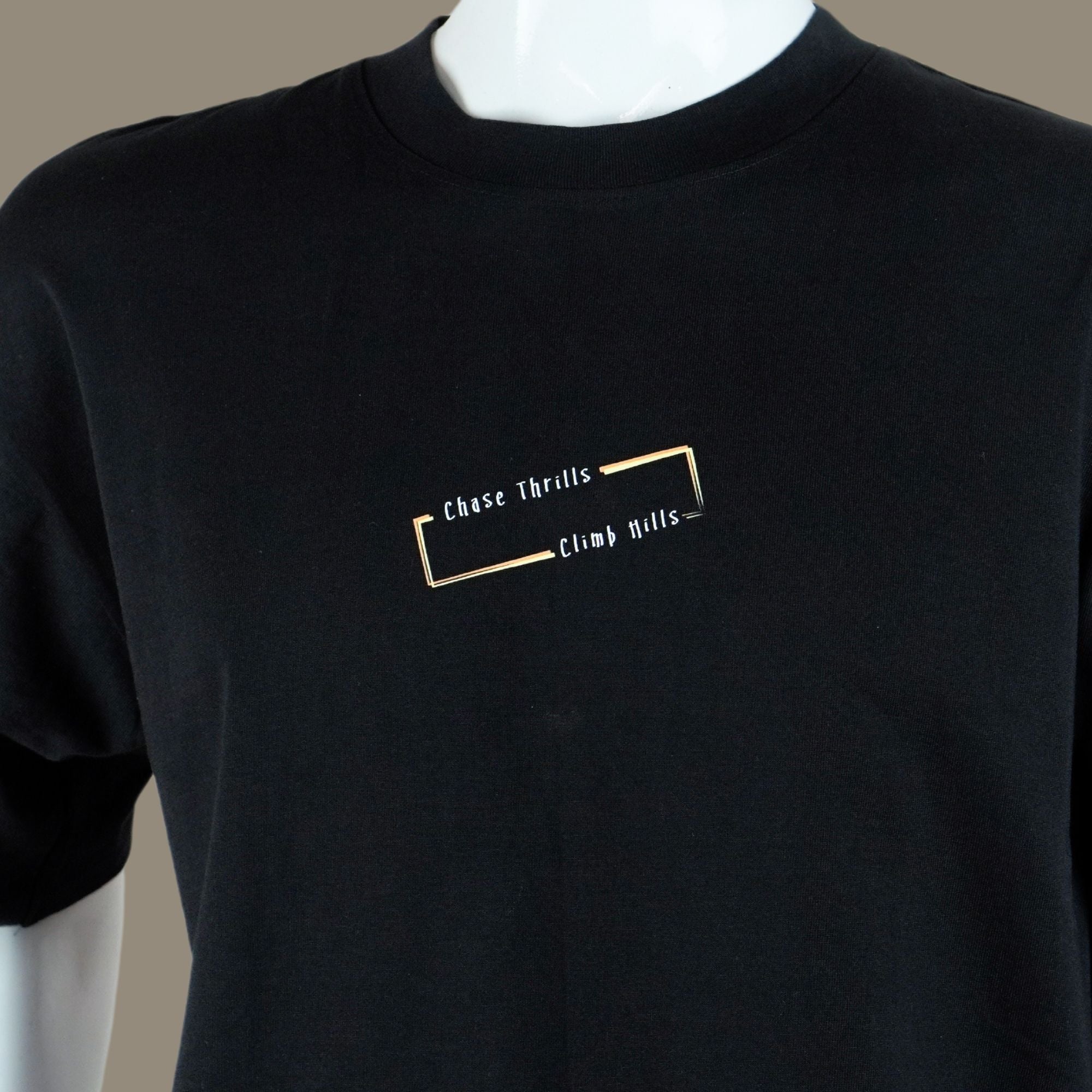 Hill Climb Oversized Biker T Shirt for Men | Black | Engina Lifestyle