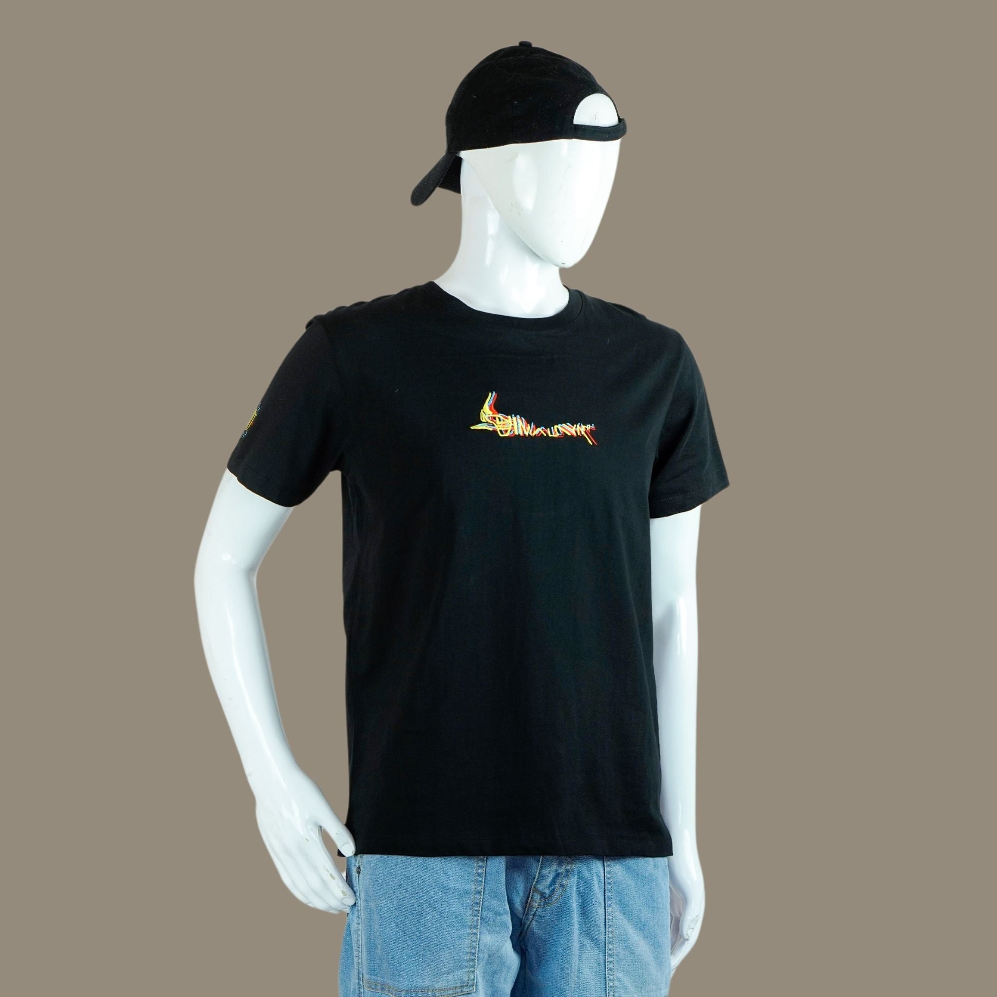 Silhouette Embroidered Himalayan 411 Biker Tshirt | Black | Engina Lifestyle