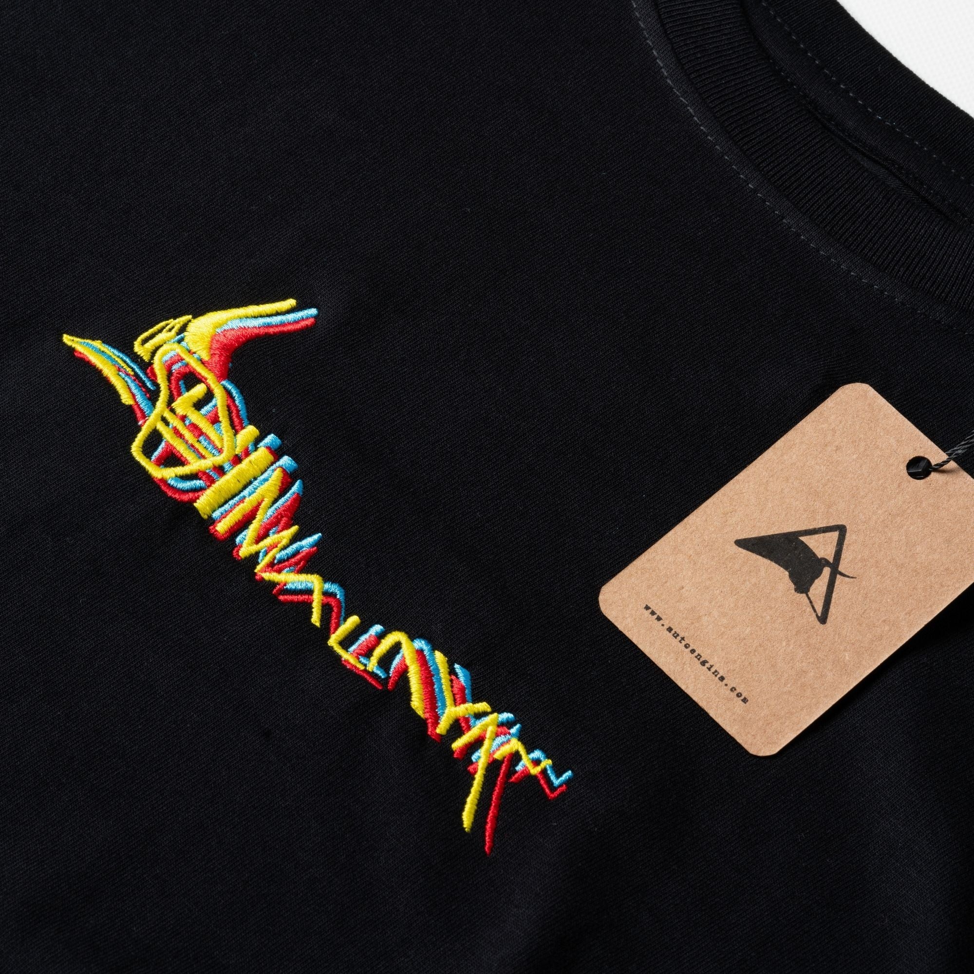 Silhouette Embroidered Himalayan 411 Biker Tshirt | Black | Engina Lifestyle