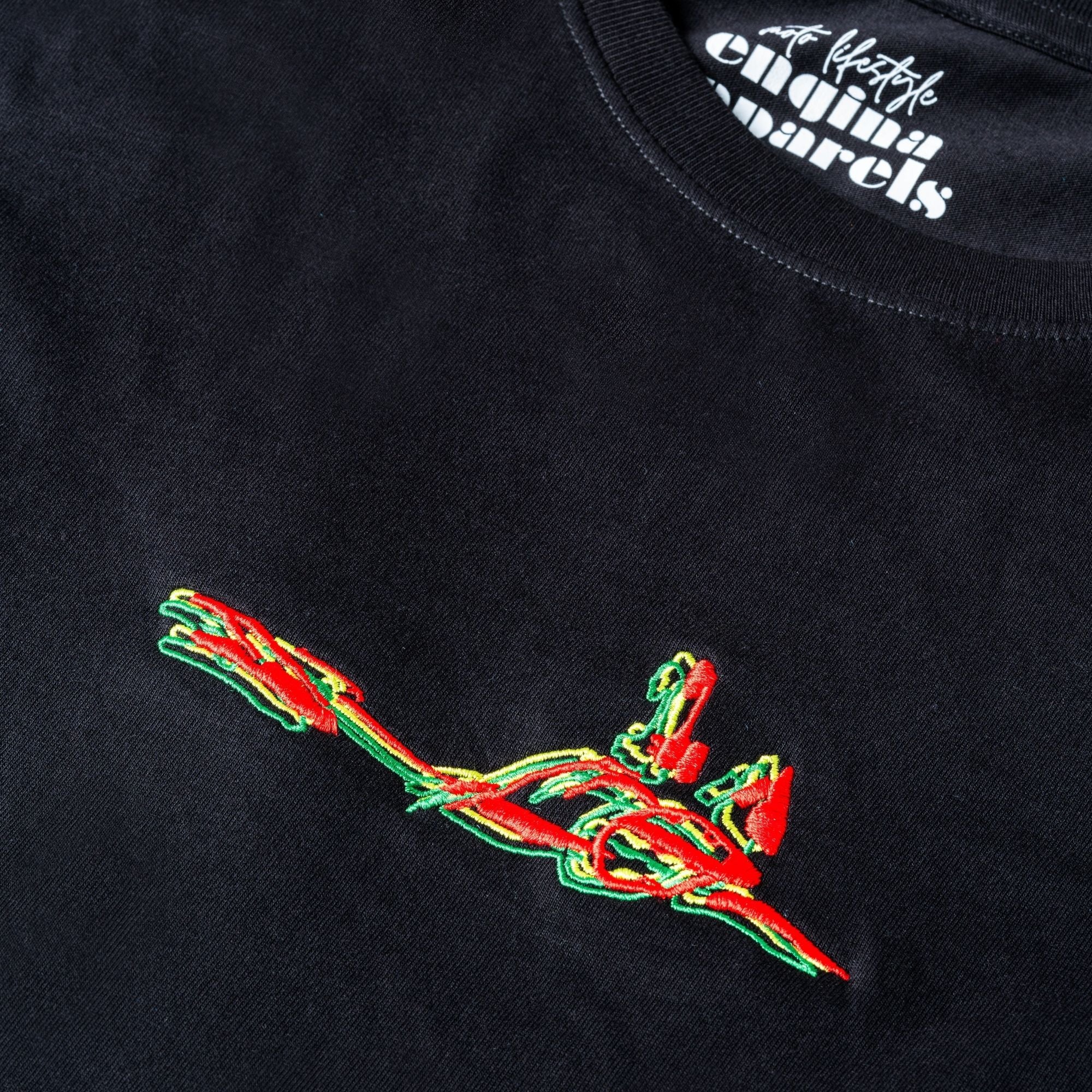 Himalayan 450 Silhouette Embroidered Riding T Shirt | Engina Lifestyle