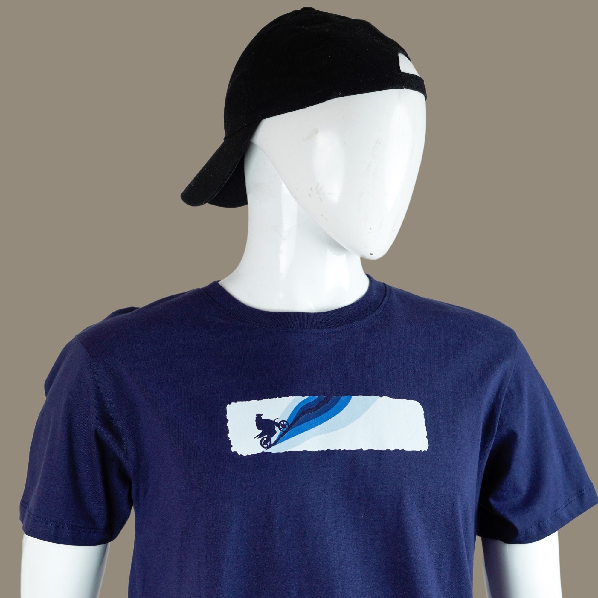 Mountain Climb Bike Rider T Shirt | Navy Blue | Engina Lifestyle