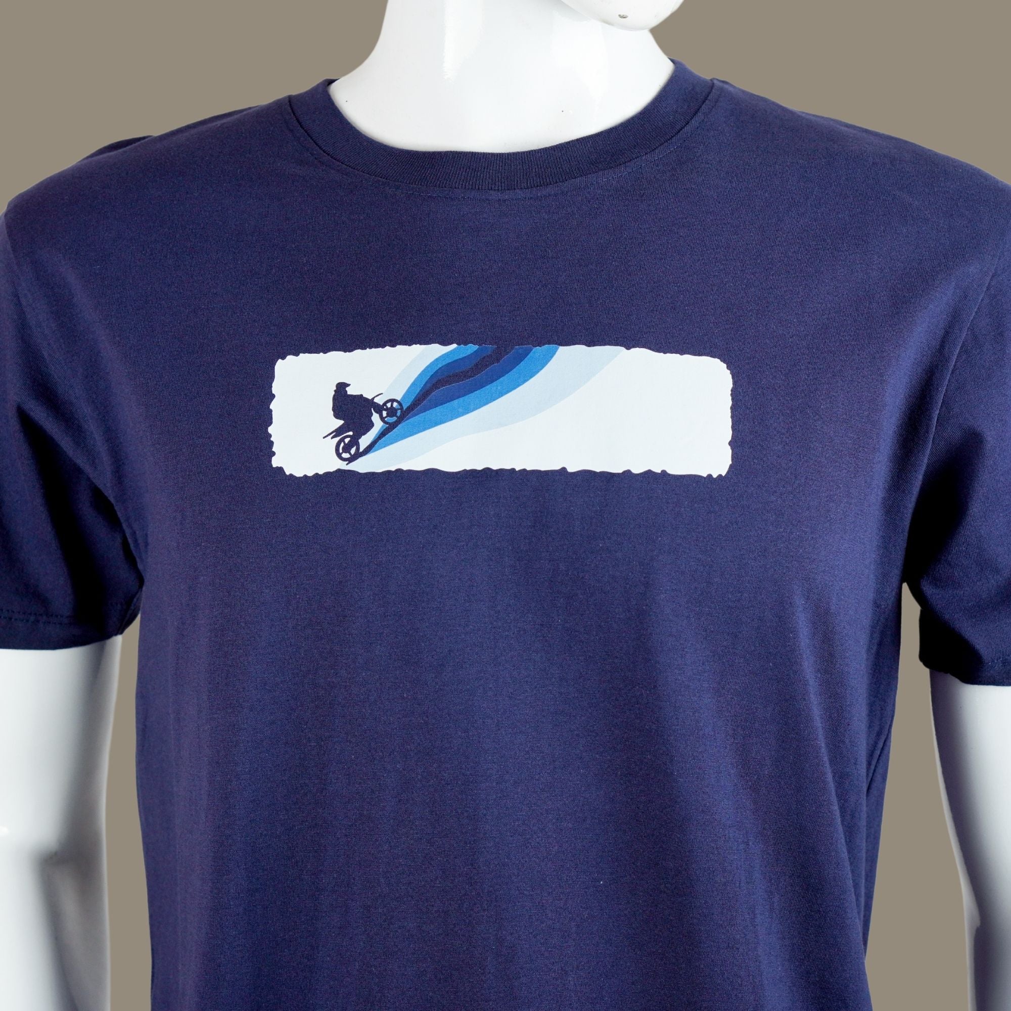 Mountain Climb Bike Rider T Shirt | Navy Blue | Engina Lifestyle