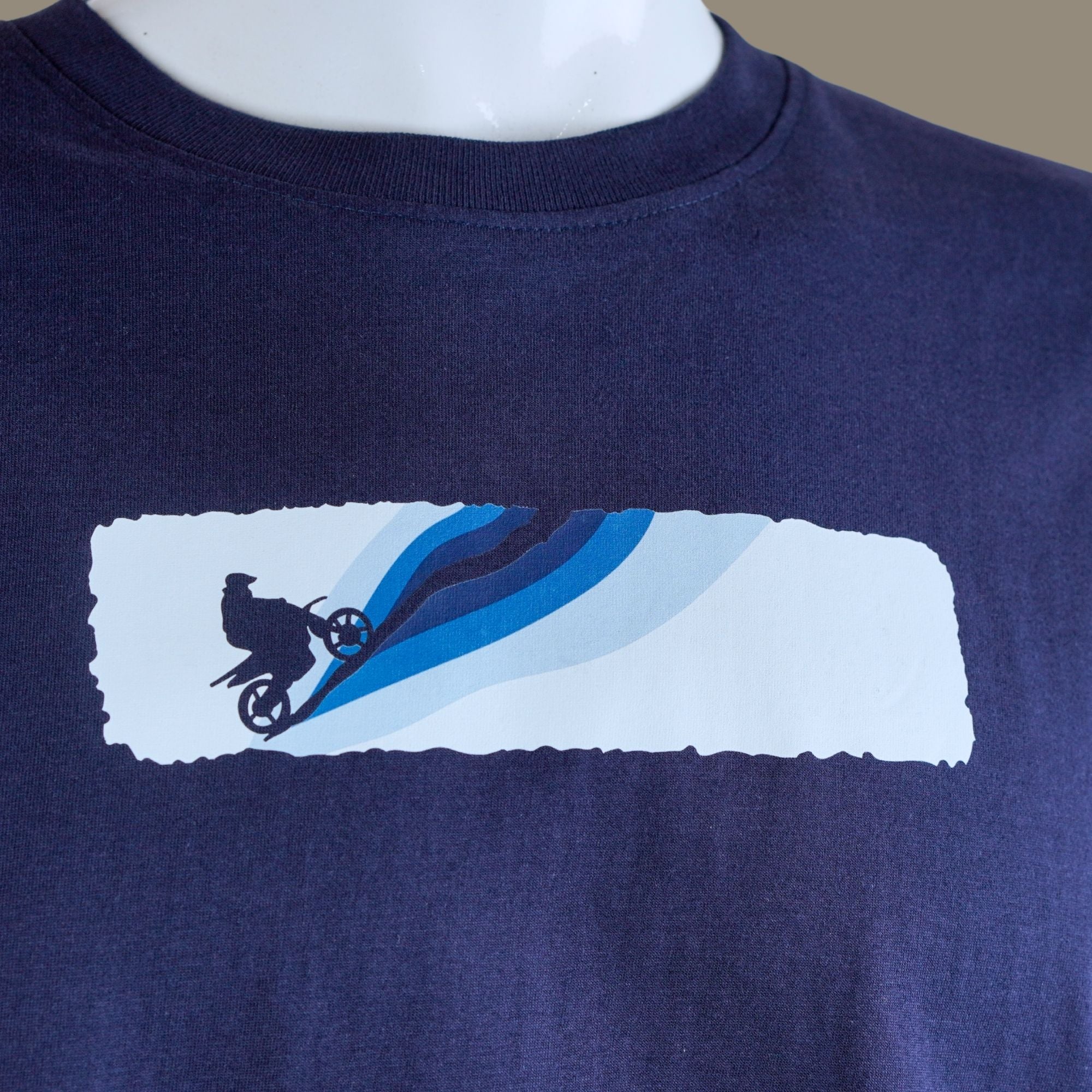 Mountain Climb Bike Rider T Shirt | Navy Blue | Engina Lifestyle