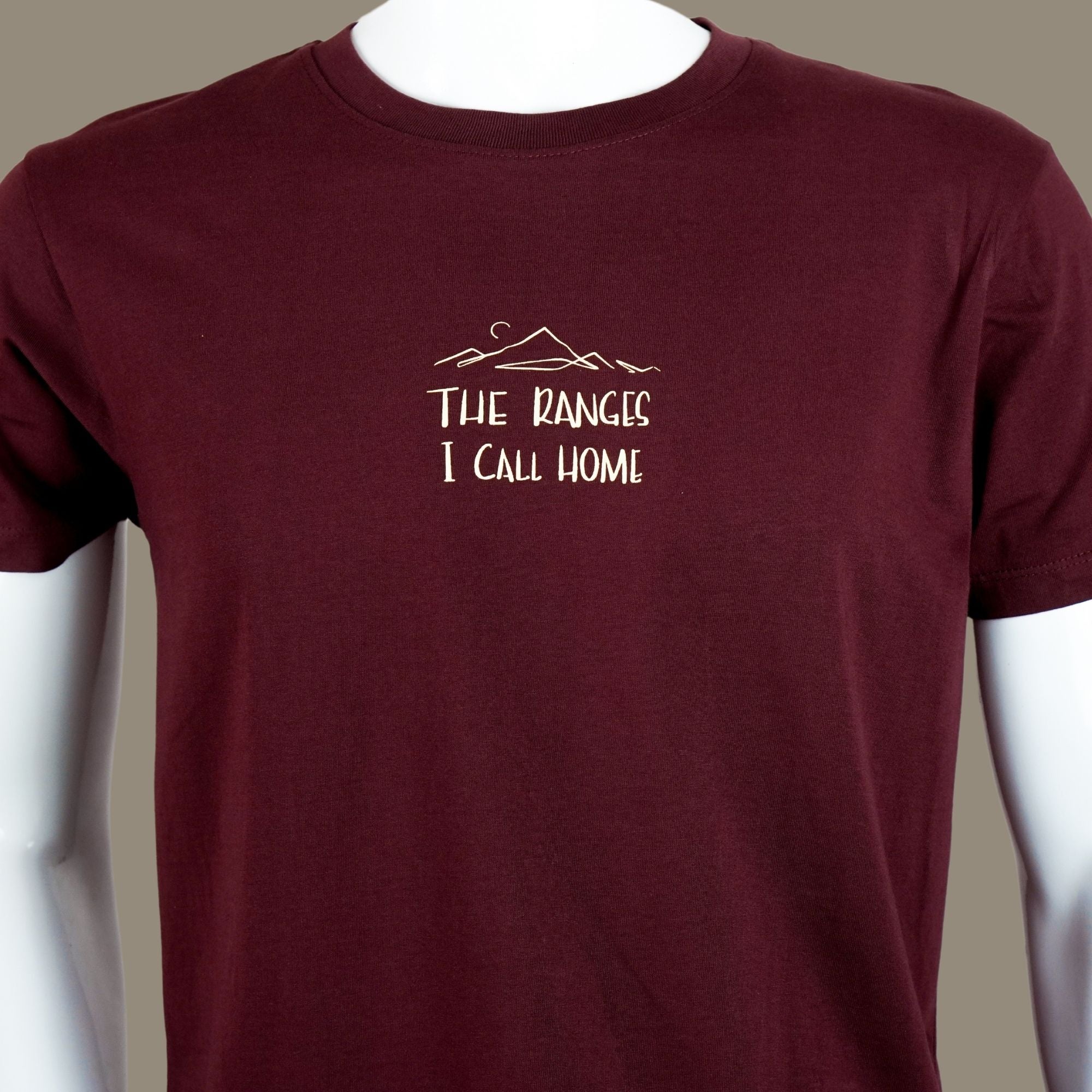 Ranges I Call Home Motorcycle T Shirt | Maroon | Engina Lifestyle