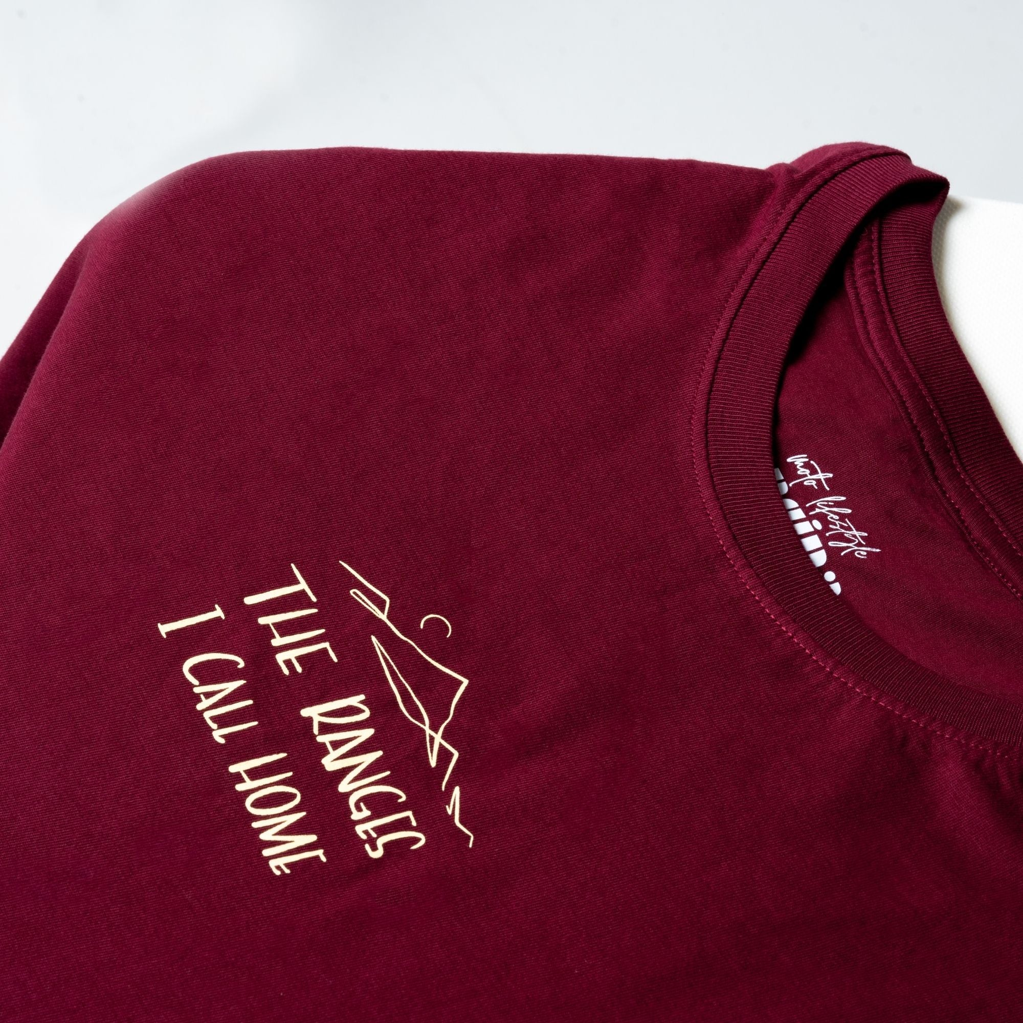 Ranges I Call Home Motorcycle T Shirt | Maroon | Engina Lifestyle