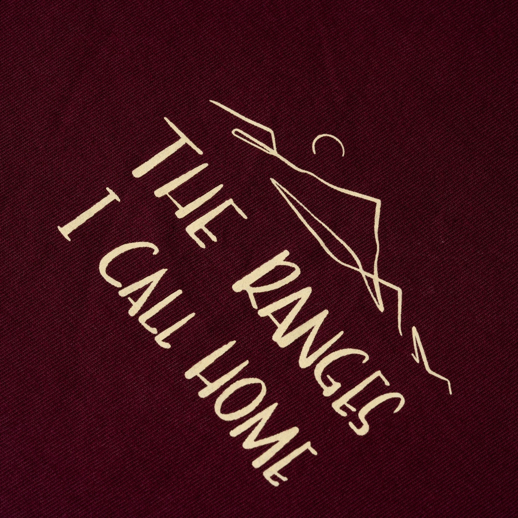 Ranges I Call Home Motorcycle T Shirt | Maroon | Engina Lifestyle