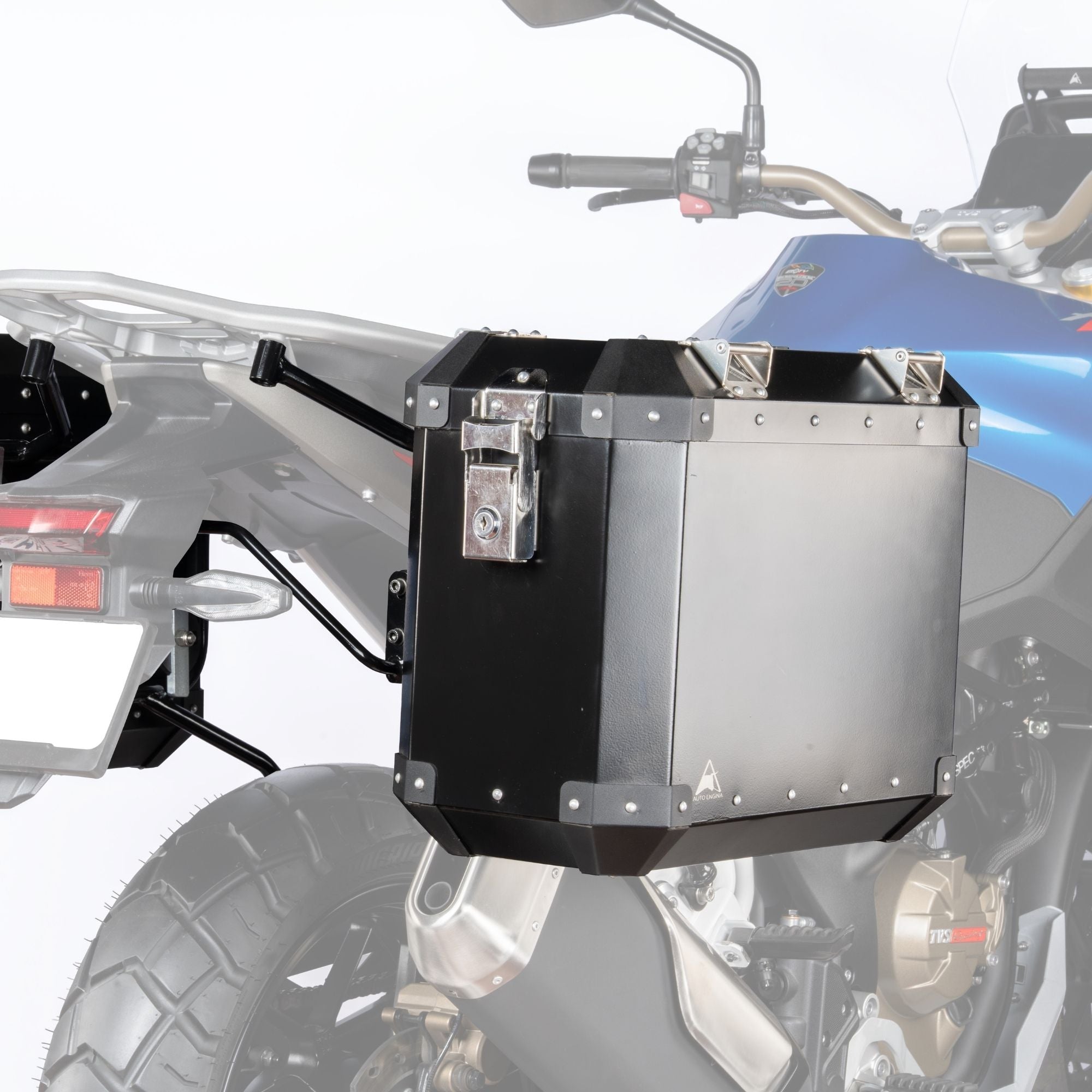 Aluminium Panniers- 72L for TVS Apache RTX 300 | Auto Engina