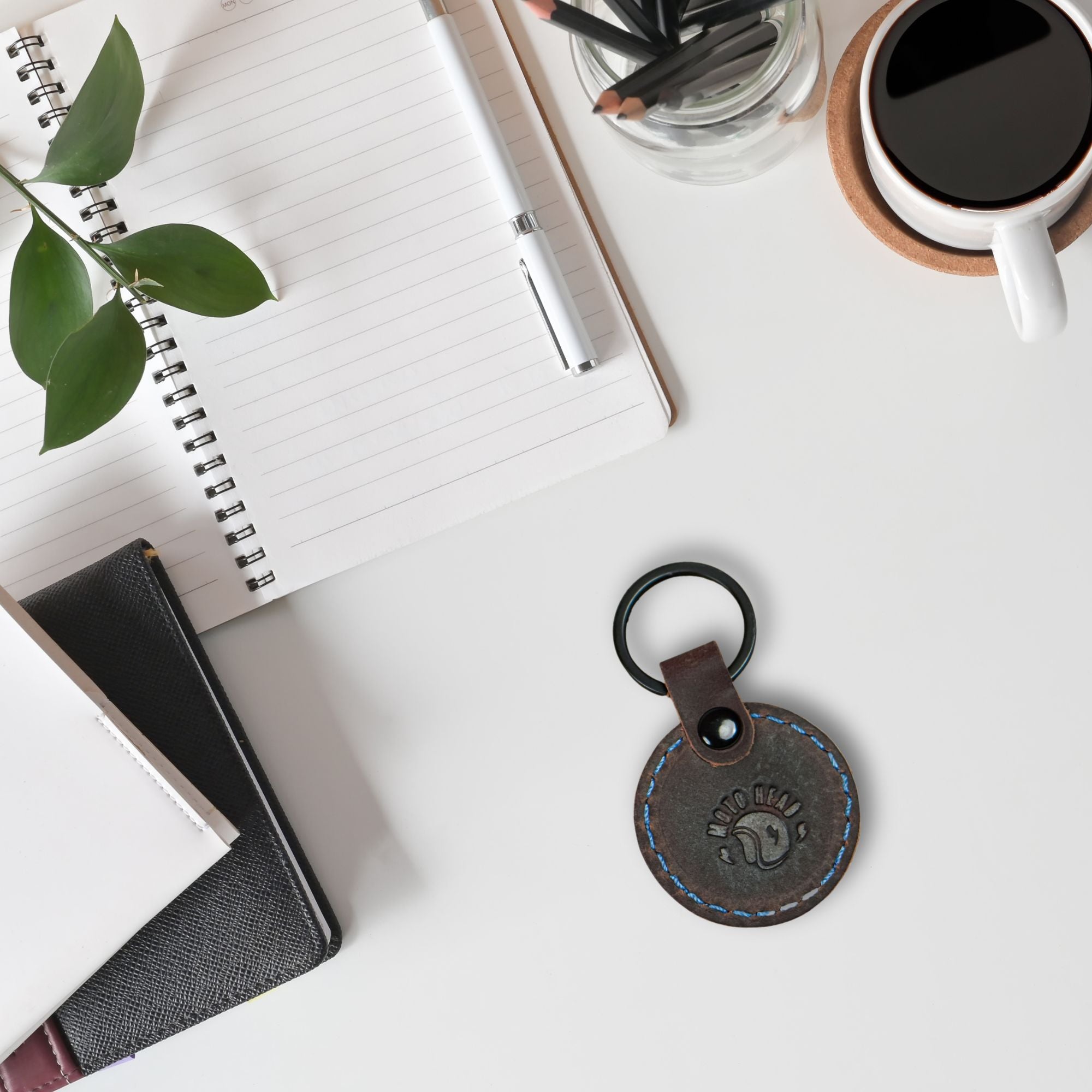 Moto Seal Leather Keychain for Bike | Engina Lifestyle