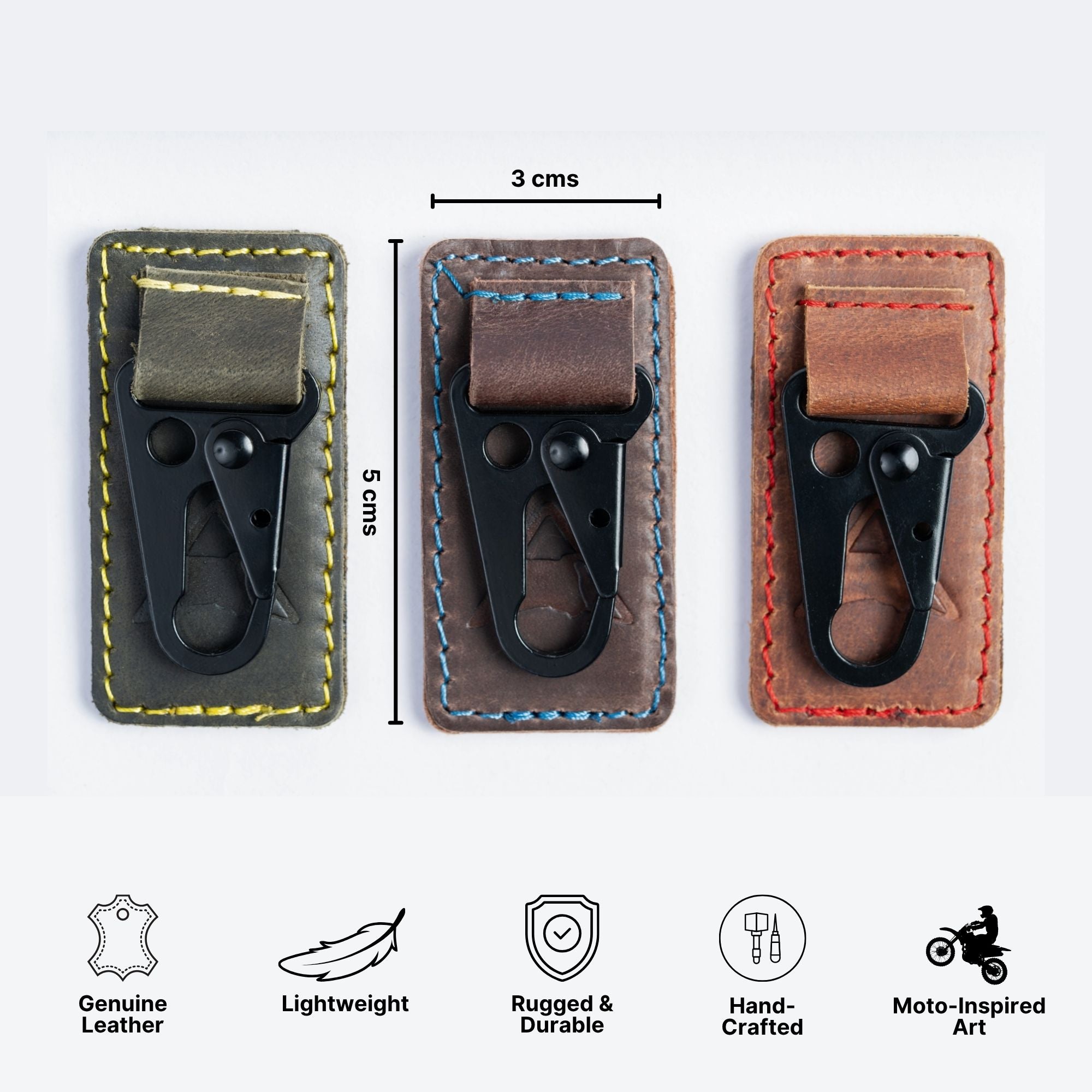 Rider's Clip Leather Key Chain Holder | Engina Lifestyle
