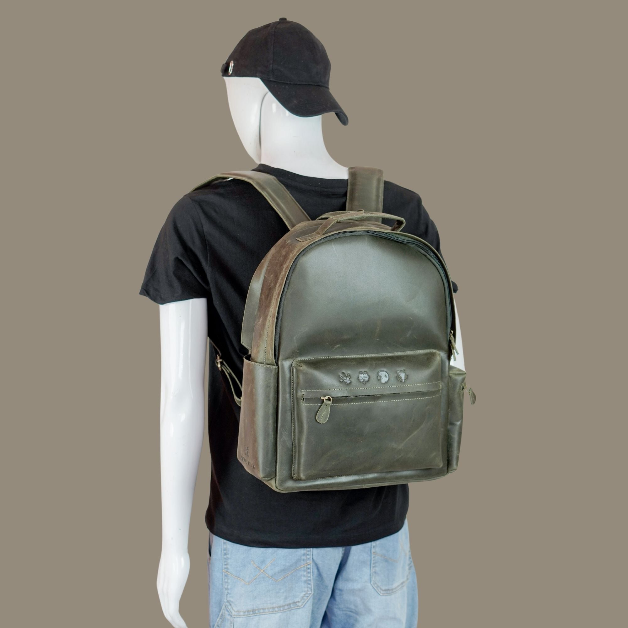 Saddle Loop Leather Backpack