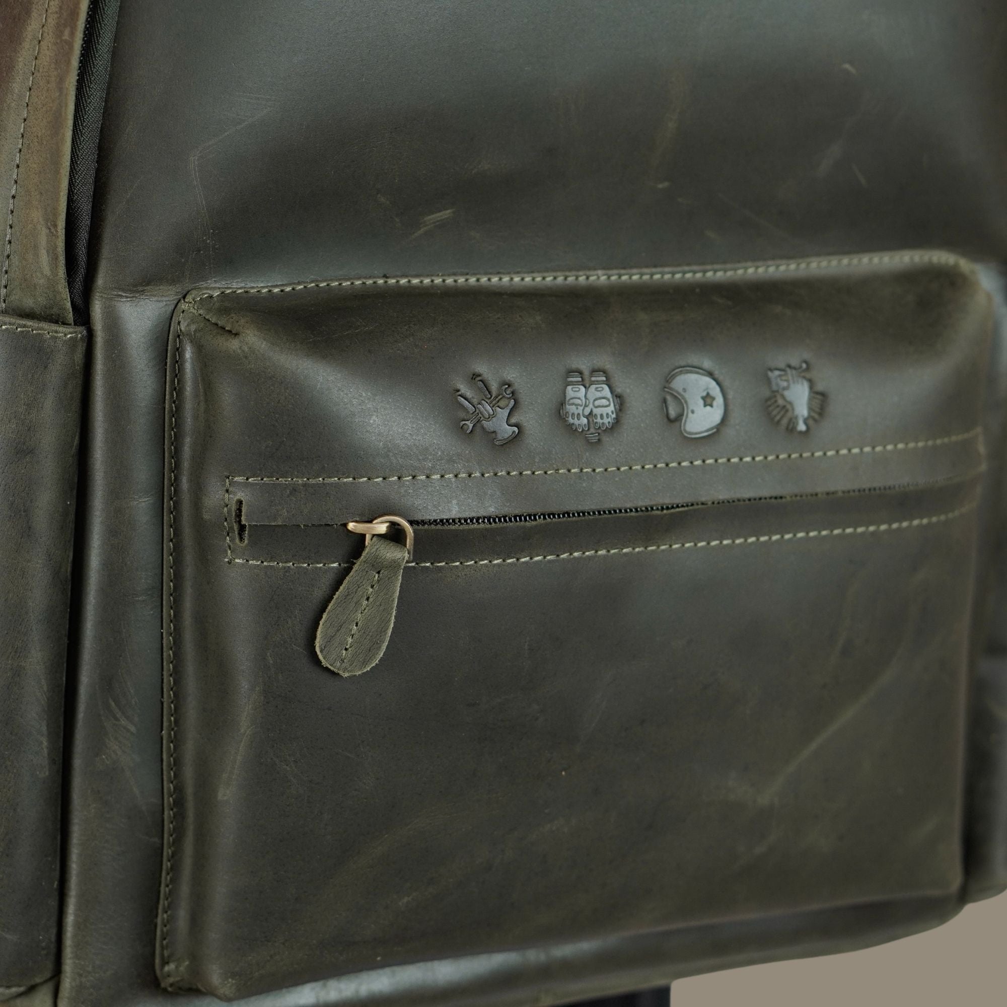 Saddle Loop Leather Backpack