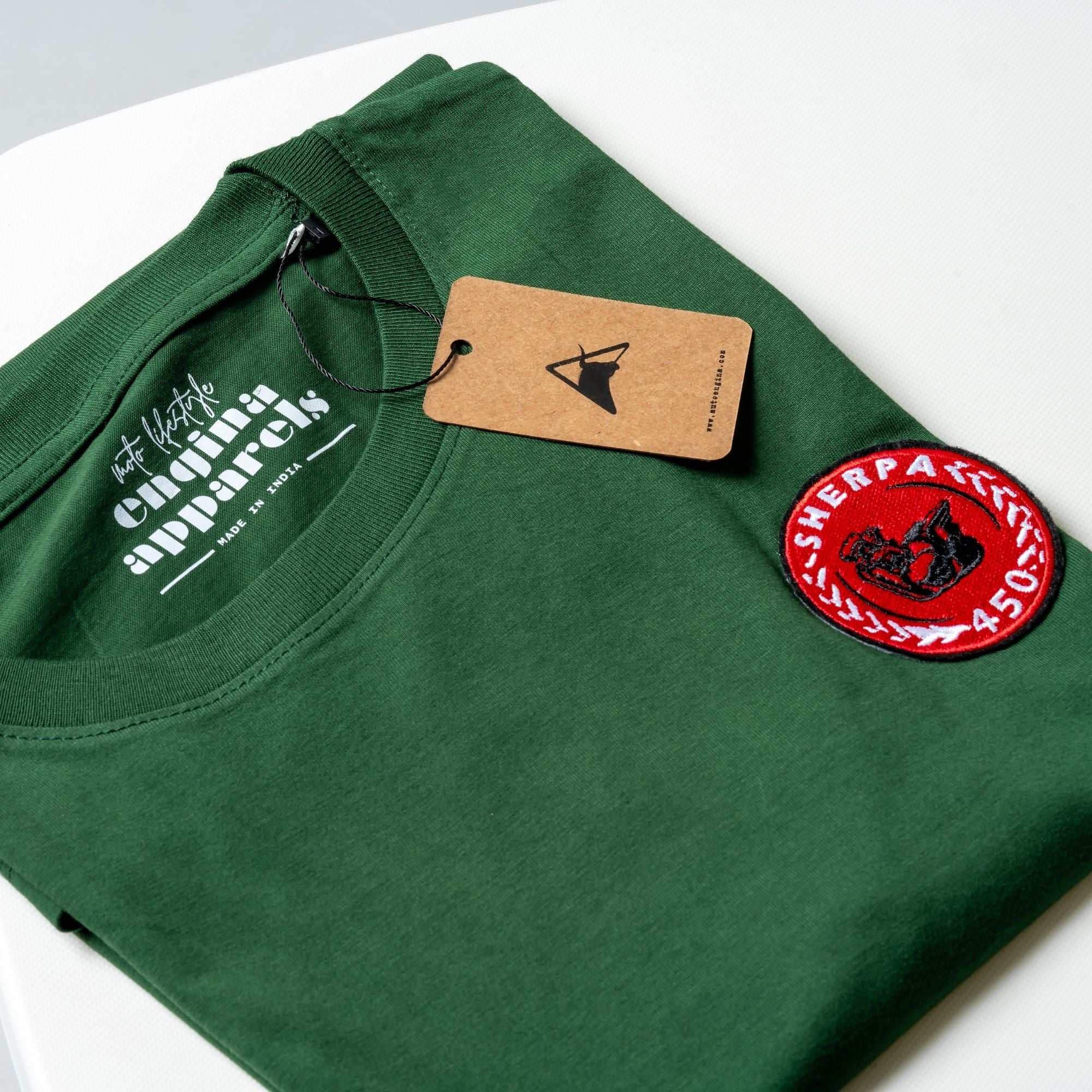 Sherpa Engine Bike Riding T Shirt | Green | Engina Lifestyle