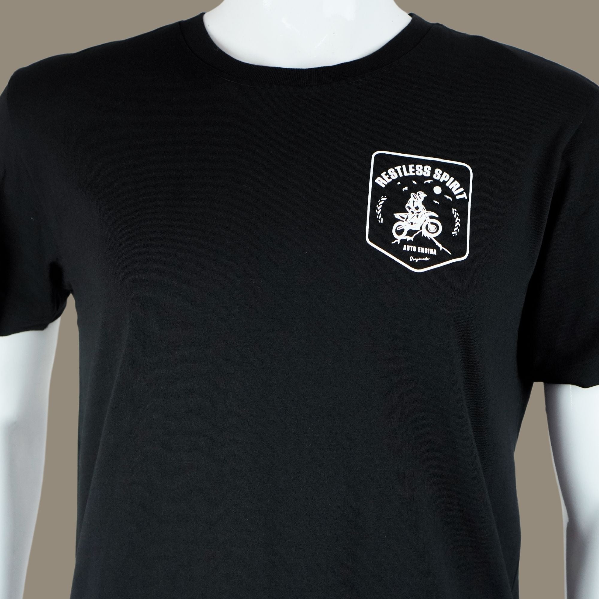 Tyre Track Puff Print Moto T Shirt | Black | Engina Lifestyle