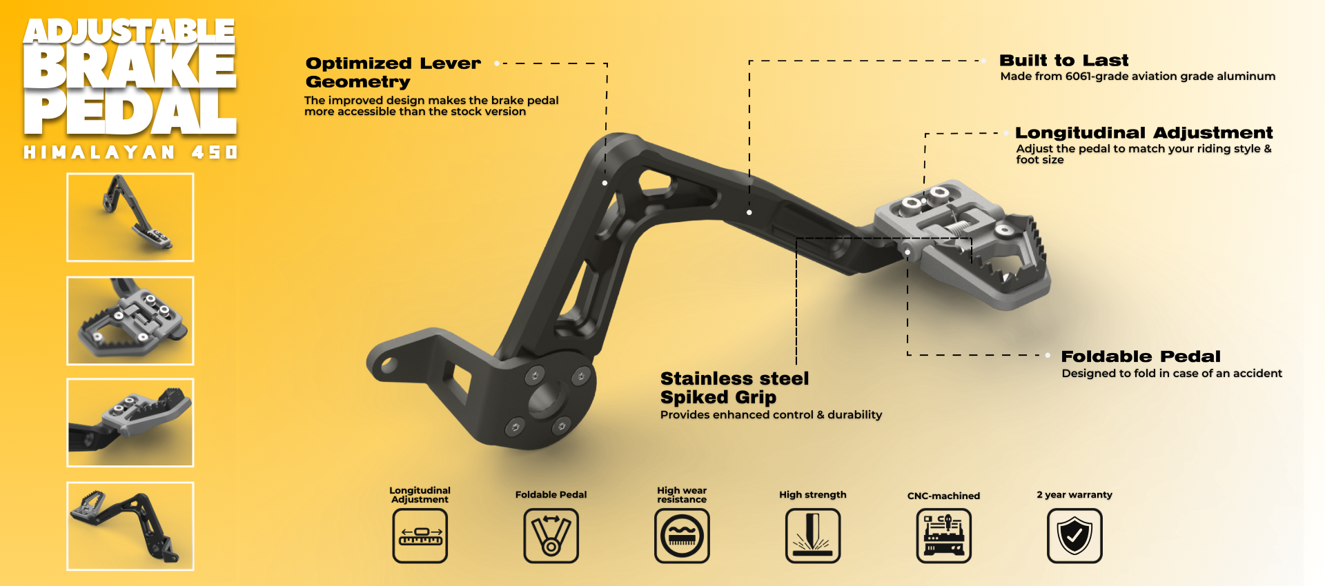 Why You Need an Adjustable Brake Lever for Your Himalayan 450