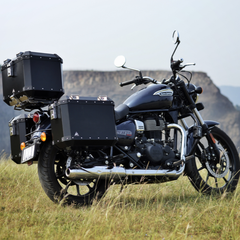 Aluminium Top Box - 42L for Royal Enfield Meteor 350 | Black | Auto Engina