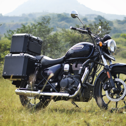 Aluminium Top Box - 42L for Royal Enfield Meteor 350 | Black | Auto Engina