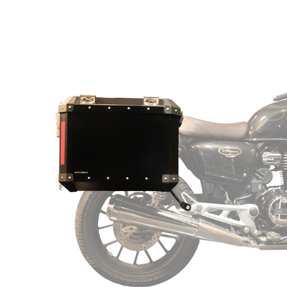 Aluminium Panniers - 72L for Honda H'ness CB 350 | Black | Auto Engina