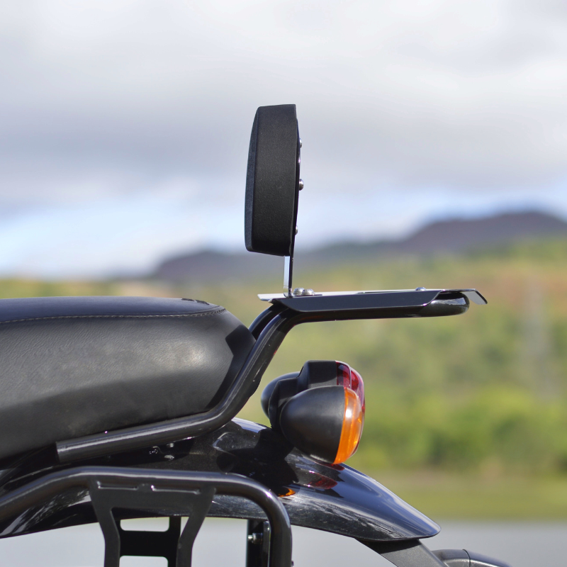 Top Rack with Backrest for Royal Enfield Hunter 350 | Black | Auto Engina