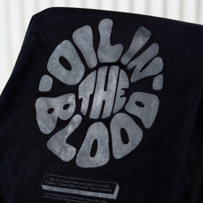 Black Oil In The Blood Biker Tshirt | Black | Engina Lifestyle