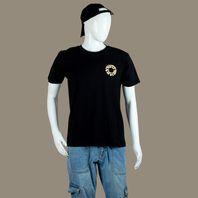 Beige Oil In The Blood Motorcycle T Shirt | Black | Engina Lifestyle