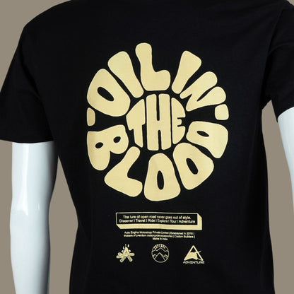 Beige Oil In The Blood T-shirt | Black | Engina Lifestyle