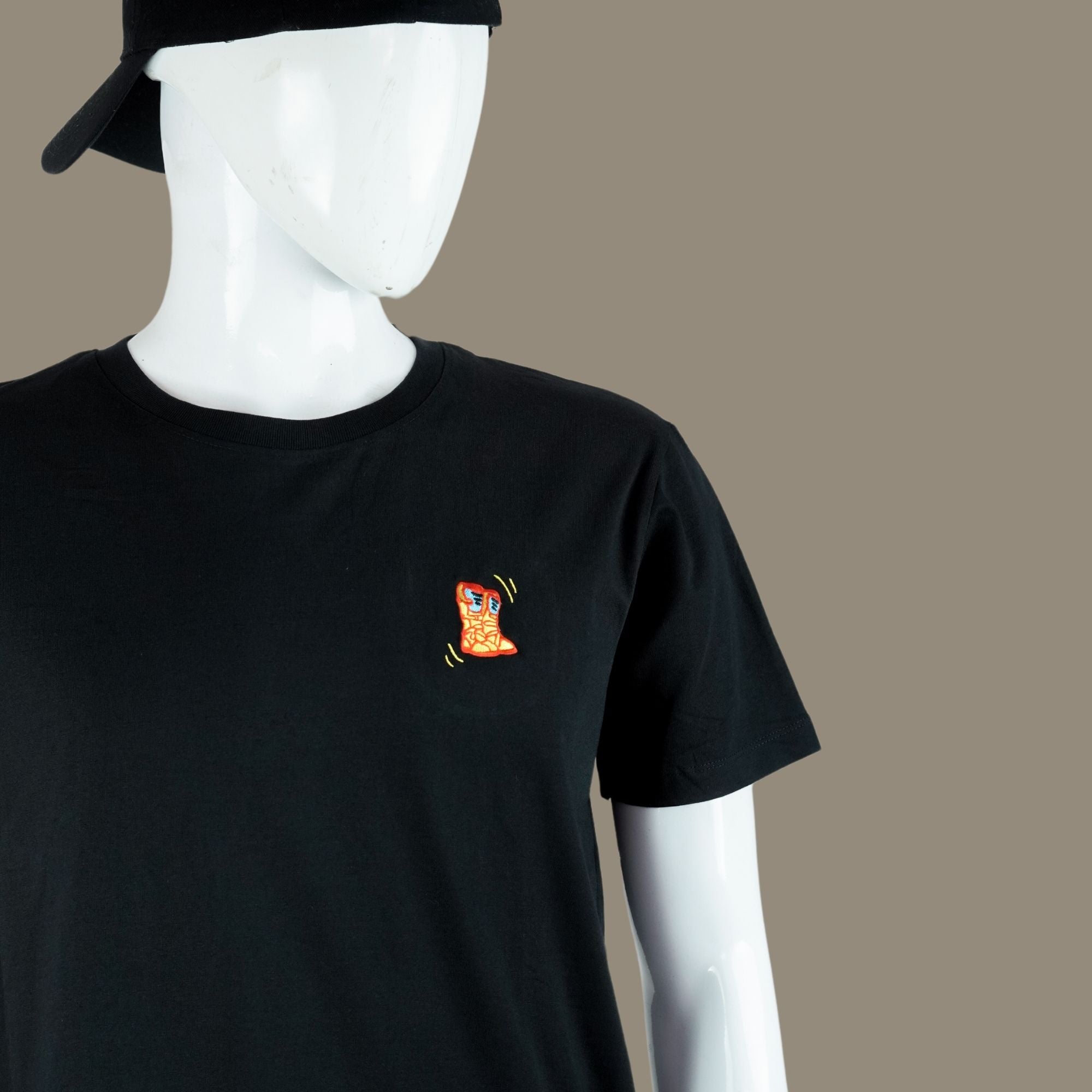 Boots Embroidered T-Shirt | Black | Engina Lifestyle