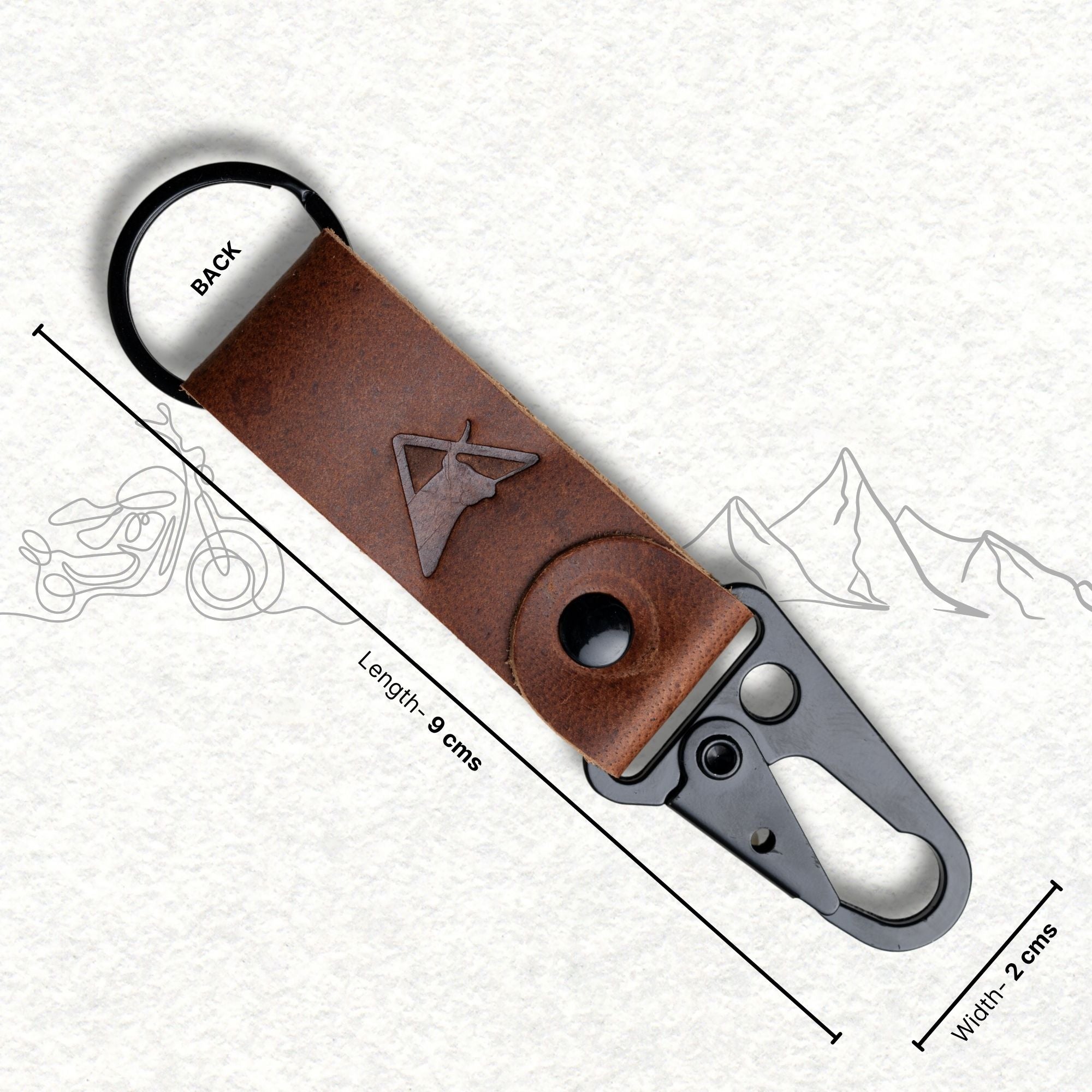 Moto Loop Leather Keychain for Bike | Engina Lifestyle