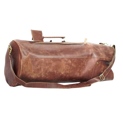 Leather Duffel Bag Brown