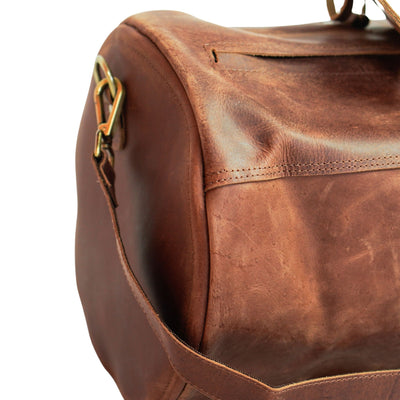 Barrel Leather Duffel Bag 