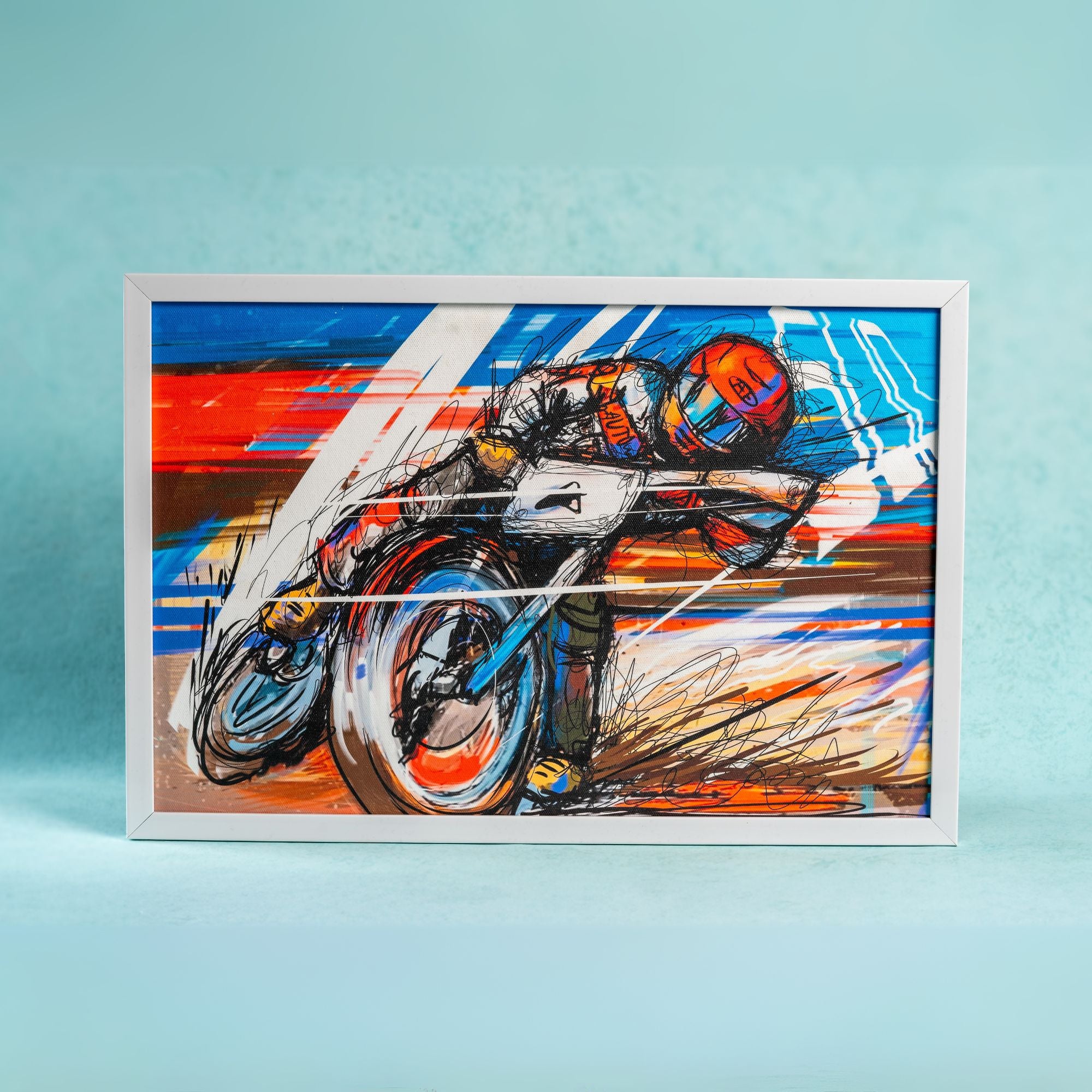 Flat Track Moto Wall Frame | Engina Lifestyle