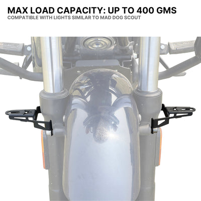 Fog Light Clamp/Mount for Royal Enfield Meteor 350 | Black | Auto Engina