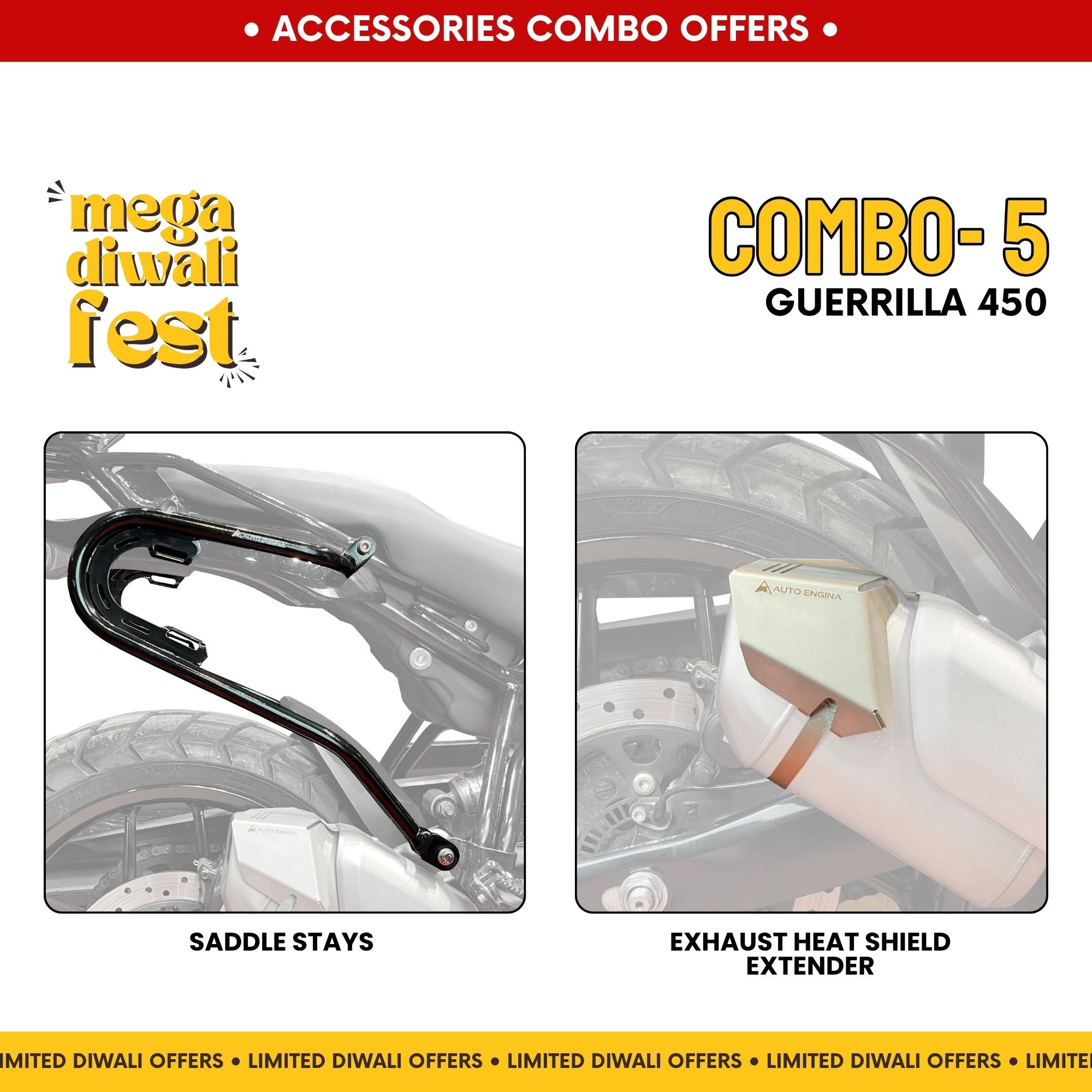 Combo 5 | Guerrilla 450 | Saddle Stays, Heat Shield