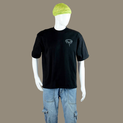 Glitch Oversized Oil In The Blood Motorcycle T Shirt | Black | Engina Lifestyle
