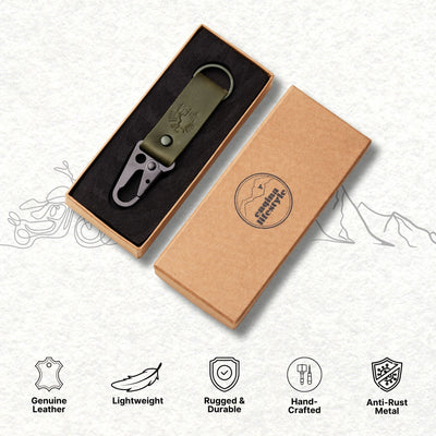Moto Loop Leather Keychain for Bike | Engina Lifestyle