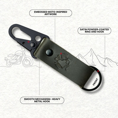 Moto Loop Leather Keychain for Bike | Engina Lifestyle