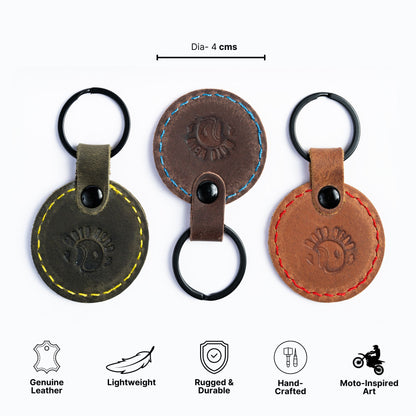 Moto Seal Leather Keychain for Bike | Engina Lifestyle