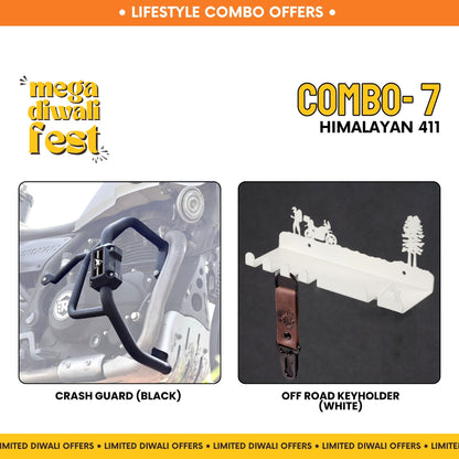 Combo 7 | Himalayan 411 | Crash Guard (Black), Offroad Keyholder