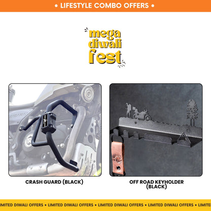 Combo 7 | Himalayan 411 | Crash Guard (Black), Offroad Keyholder