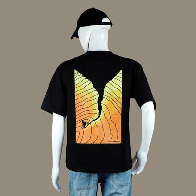 Hill Climb Oversized Biker T Shirt for Men | Black | Engina Lifestyle